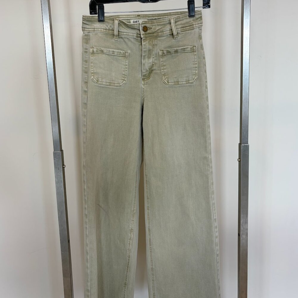 OAT New York Sage Wide Leg Crop Jeans – (2/26) – Raw Hem